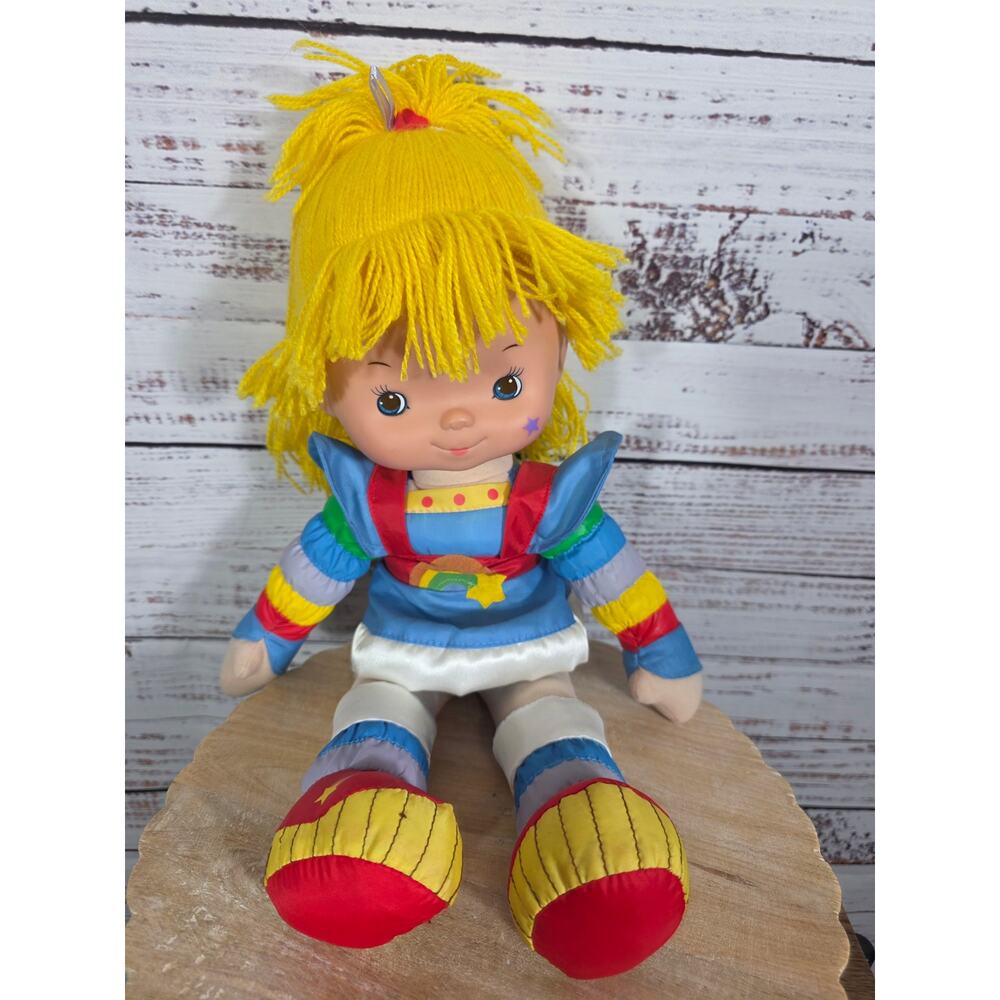 Rainbow Brite Plush 12" Vintage Style Colorful Yarm Hair Stuffed Doll